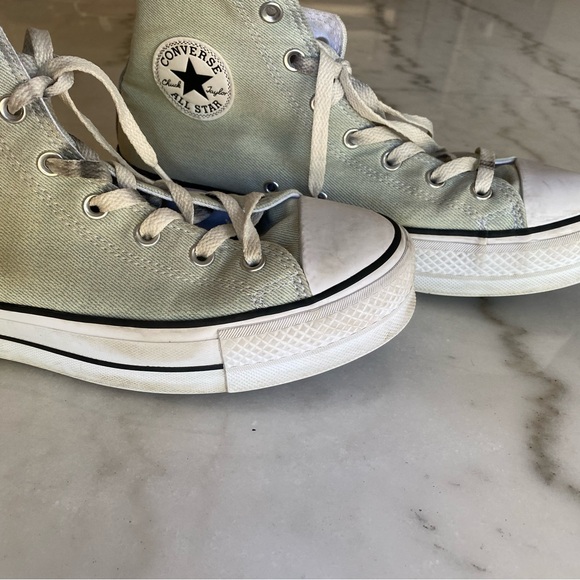 Custom Converse Platform Light Green With Butterflies -Women’s Size 8.5 - Picture 8 of 13